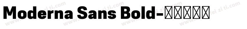 Moderna Sans Bold字体转换